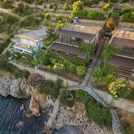 Seaside Duplex Stone Villa Qeparo Eksteriør billede