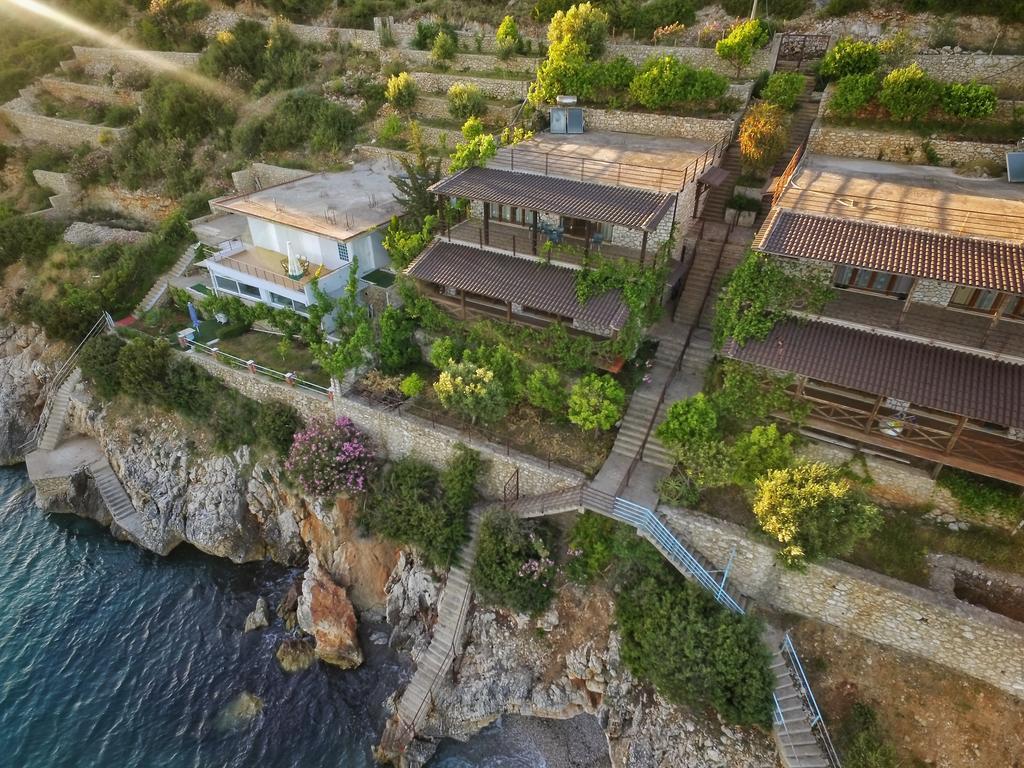 Seaside Duplex Stone Villa Qeparo Eksteriør billede